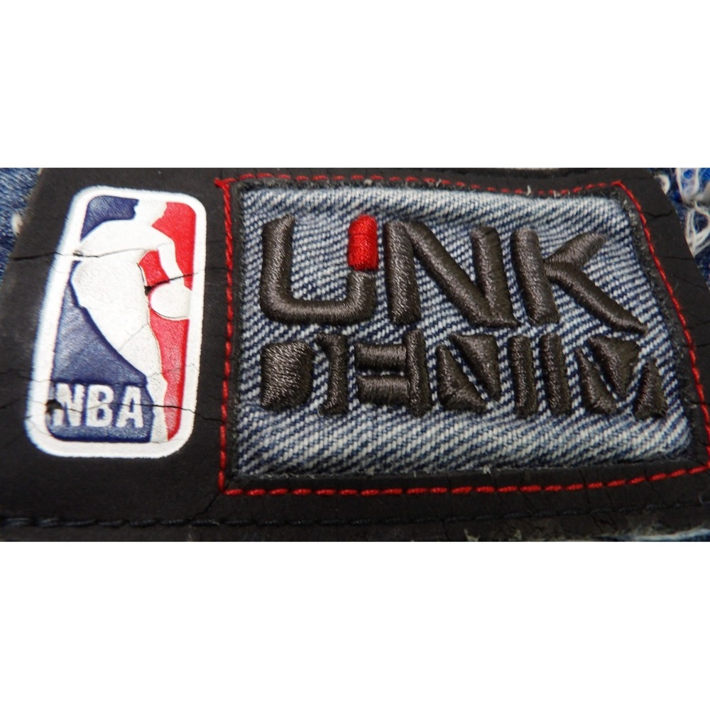 VTG UNK NBA All Star Men Jeans 38 Patchwork Jersey Bryant Iverson Baggy Denim - Picture 3 of 16